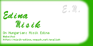edina misik business card